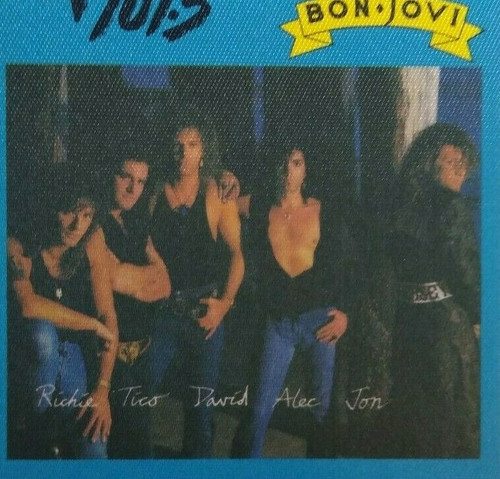 Bon Jovi Backstage Concert Pass Original 1989 Hard Rock Music Band Color Photo