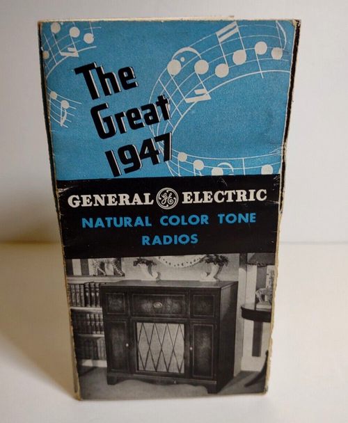 General Electric Radios Phonographs Flyer Brochure Vintage Original 1947 Foldout