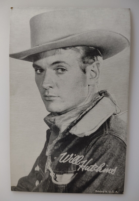 Will Hutchins Sugarfoot Arcade Trade Card Actor Original Exhibit Western TV Star