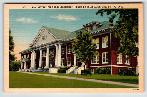 Newman College Building Jefferson City Tennessee Postcard Linen Unposted Tenn