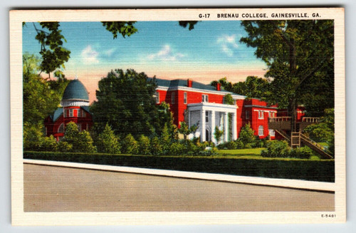 Brenau College Building Gainesville Georgia Postcard Unused Linen Vintage GA