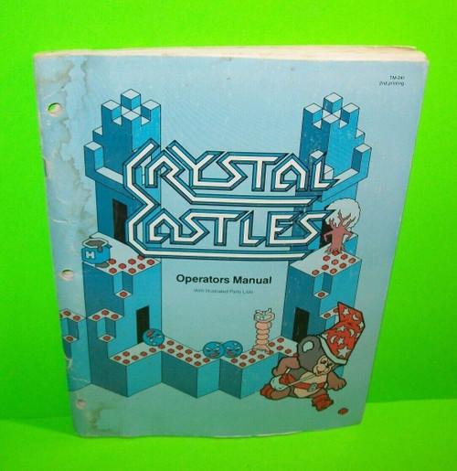 Crystal Castles Original 1983 Arcade Video Game Service Instructions Manual