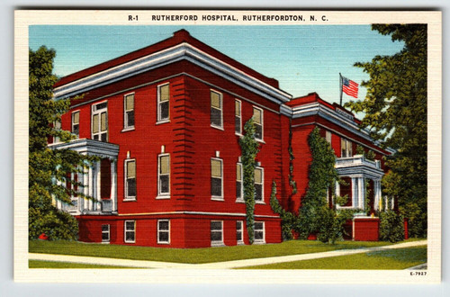 Rutherford Hospital Building Rutherfordton North Carolina Postcard Unused NC