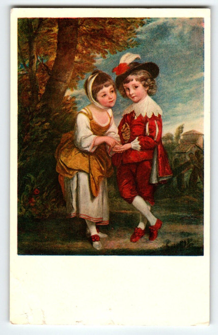 The Young Fortune Teller Postcard Boy And Girl Arthur Heliochrome Co. Vintage