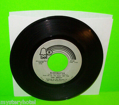 The Sweet Blockbuster 7" Vinyl Record Glam Rock Classic Bell Need A Lotta Lovin