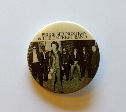 Bruce Springsteen And The E Street Band Badge Licensed Original 1986 Pin Button