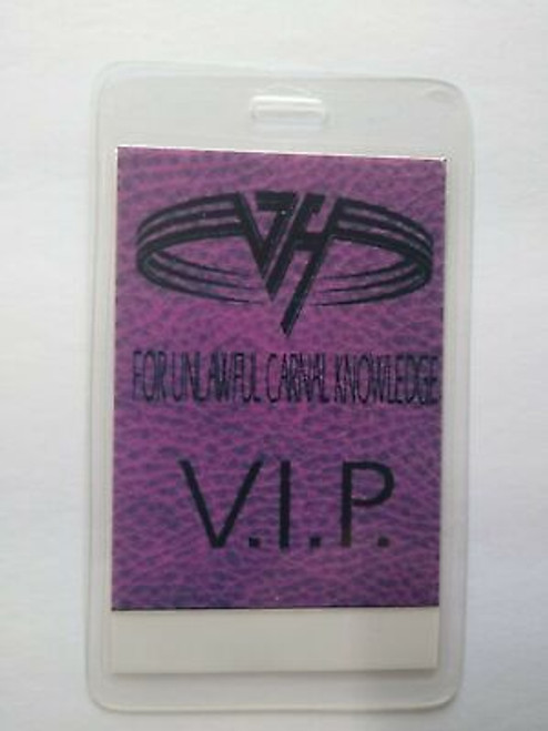 Van Halen Original Backstage Pass Original 1991 VIP Laminated Hard Rock Metal