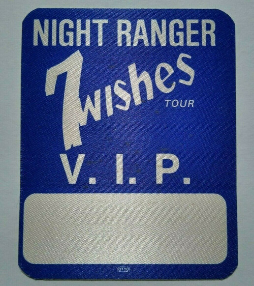 Night Ranger Backstage Pass Original VIP Unused 7 Wishes Tour Rock Concert Gift
