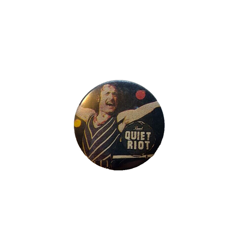 Quiet Riot Badge Pinback Button Original Hard Rock Heavy Metal Band Vintage 80's