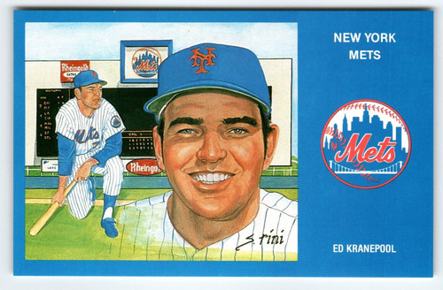 1969 NY Mets Baseball Postcard Susan Rini Ed Kranepool Unused Limited Edition