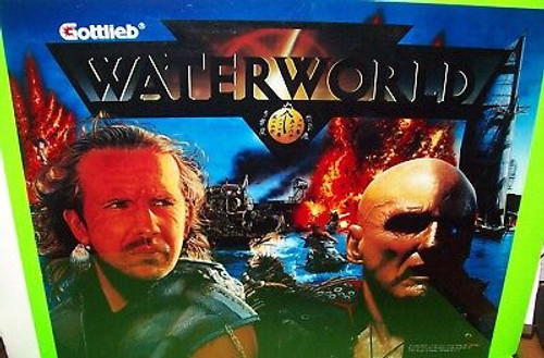 WaterWorld Pinball Translite Art Sheet Kevin Costner Original Unused Water World