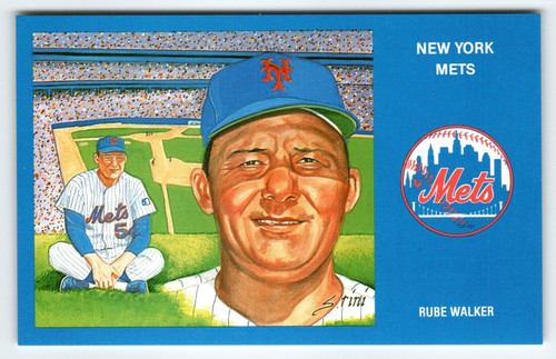 1969 NY Mets Baseball Postcard Susan Rini Rube Walker Unused Limited Edition