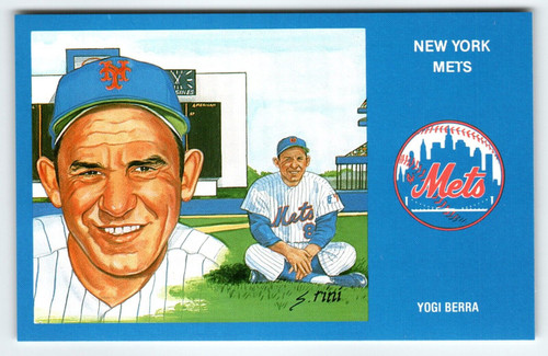 1969 NY Mets Baseball Postcard Susan Rini Yogi Berra Unused Limited Edition