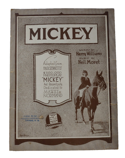 Mickey 1919 Sheet Music Song Harry Williams Neil Moret Women On Horse Vintage