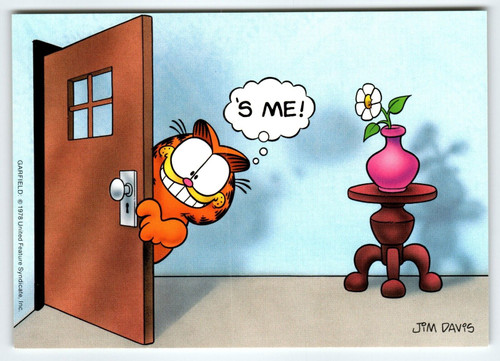 Garfield Cat Postcard It's Me Jim Davis Comic Orange Tabby 1978 Cartoon Unused