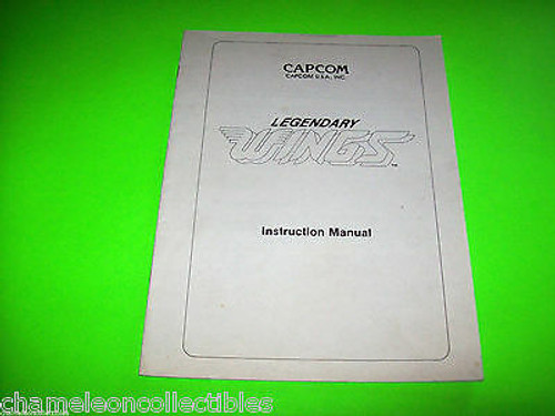 LEGENDARY WINGS By CAPCOM 1986 ORIGINAL VIDEO ARCADE GAME INSTRUCTION MANUAL