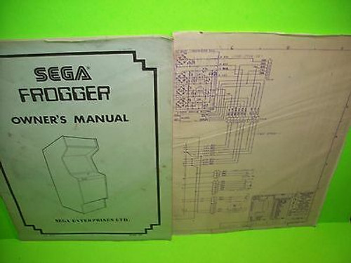 Sega FROGGER Original 1981 Video Arcade Game Service Owners Manual Made In Japan