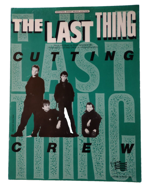 Cutting Crew The Last Thing Sheet Music 1989 Rock Pop Eede Macmichael Vintage