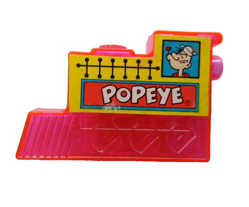 Popeye Toy Train Plastic Bubble Railroad Choo Choo Vintage Hong Kong 1960's