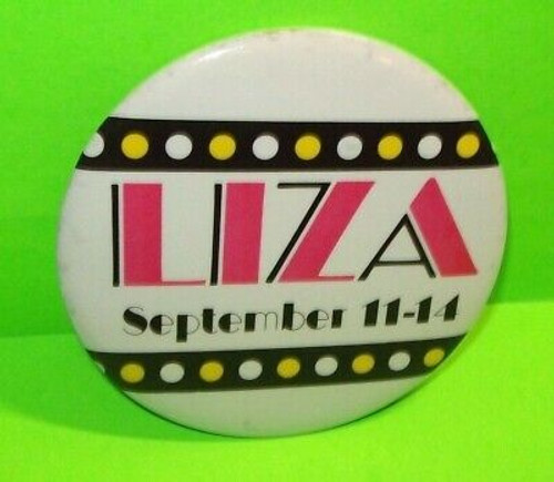 Liza Minnelli Vintage Atlantic City Casio Event Large Pinback Button Badge 3.5"