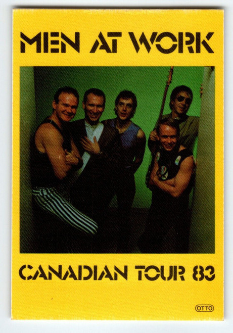 Men At Work Vintage Backstage Pass Original 1983 Concert New Wave Canada Tour