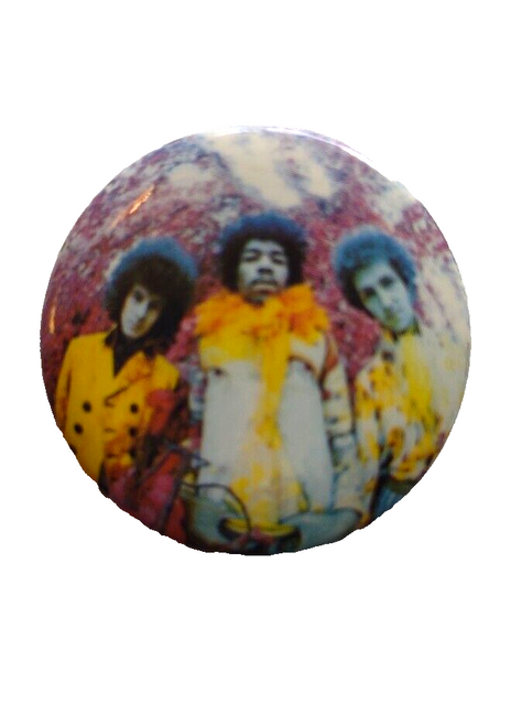 Jimi Hendrix Experience Licensed Original 1983 Badge Pin Button Psychedelic