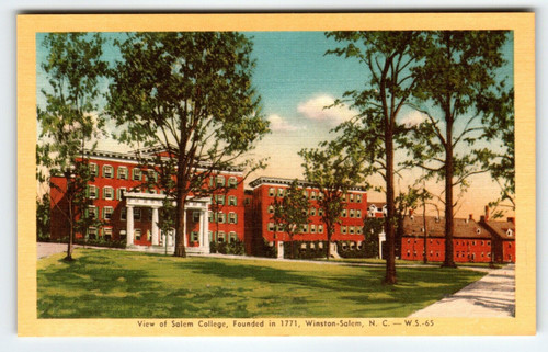 Richard Reynolds Auditorium Winston-Salem North Carolina Linen Postcard Unused