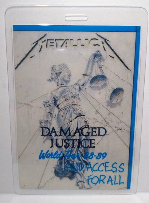 Metallica Backstage Concert Pass Original 1988 - 89 Hard Rock Heavy Metal Staff