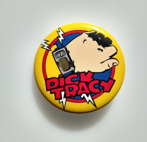 Dick Tracy Space Age Wristwatch Pinback Button Badge Disney Licensed Pin Orig.