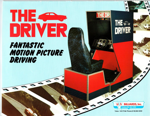 The Driver Arcade Game Flyer Original 1970's Retro 8.5" x 11" Auto Driving