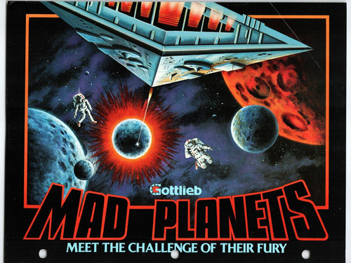 Mad Planets Arcade Video Game Flyer Original 1983 Retro Art 8.5" x 11" Two Sides