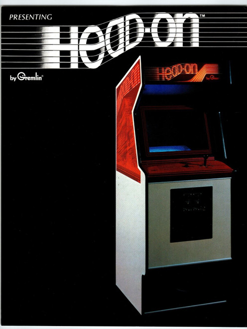 HEAD-ON Arcade Game Flyer 1979 Original Vintage Retro 8.5" x 11" Promo Gremlin