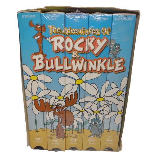 The Adventures Of Rocky And Bullwinkle Cartoon VHS Video Box Set 4 Sealed 1 Used