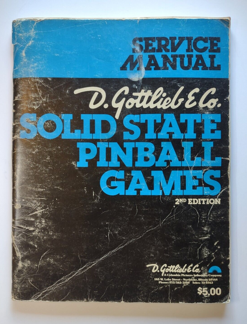 Gottlieb 1978 Pinball Machine Service Repair Manual Electronic Solid State Games