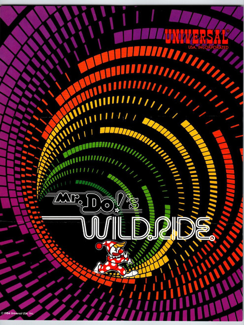 Mr Do's Wild Ride Video Arcade Game Flyer Original 1984 8.5" x 11" Two Sides