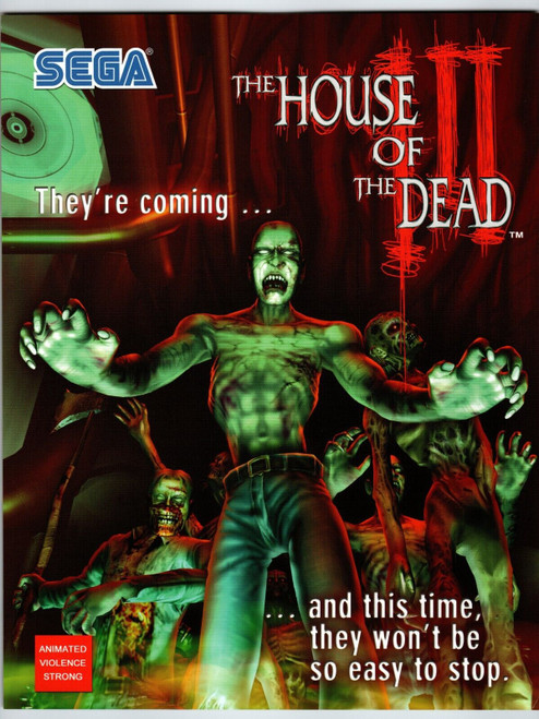 House Of The Dead III Arcade Game FLYER Original 2002 Video Game Art Zombies