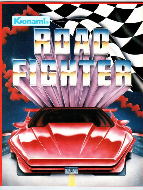 Road Fighter Arcade Game Flyer Original 1984 Retro Race Vintage Video 8.5" x 11"