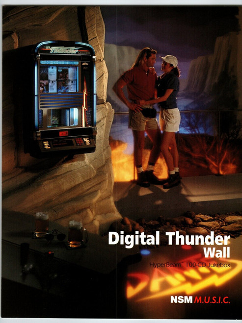 Digital Thunder Wall Jukebox FLYER 1995 Unused Original Phonograph Artwork NSM