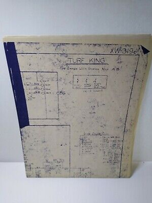 Bally Turf King Bingo Pinball Schematic Wiring Diagram Foldout Sheet 1950