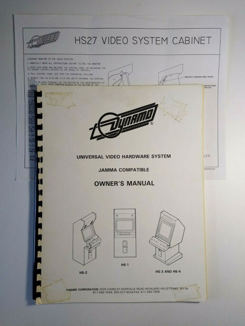 Dynamo Universal Video Game Hardware System Owners Service Repair Manual Jamma