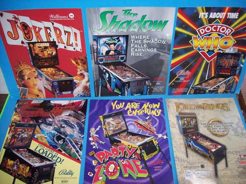 Pinball FLYERS Doctor Who Jokerz Shadow Lord Of The Rings Party Zone Lot #14