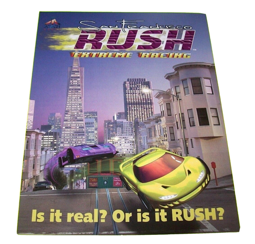 San Francisco Rush Arcade Game Flyer Original Foldout Brochure Artwork 1996