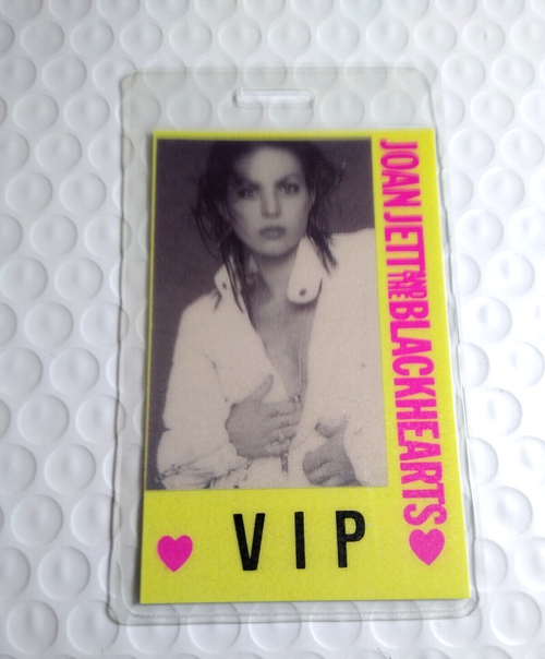 Joan Jett And The Blackhearts Vintage Backstage Pass Original Punk New Wave VIP