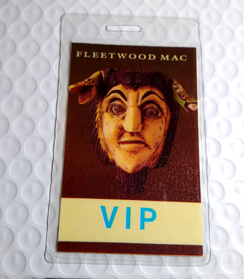 Fleetwood Mac VIP Vintage Backstage Pass Original Pop Rock Music Behind The Mask