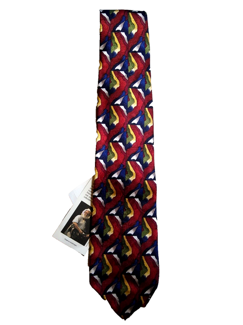 Jerry Garcia Stonehenge Silk Tie Geometric Multi Color Unused Neckwear With Tags