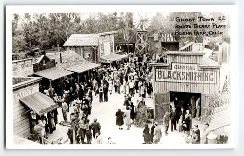 Blacksmith Jail Ghost Town Knott's Berry Place Buena Park Ca. RPPC Postcard