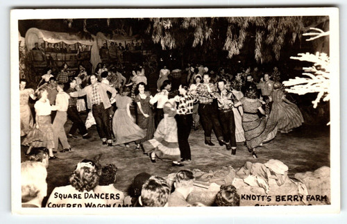 Ghost Town Square Dancers Knott's Berry Place Buena Park Ca. RPPC Photo Postcard