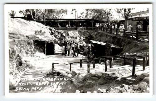 Ghost Town Goldmine Knott's Berry Place Buena Park Ca. RPPC Real Photo Postcard
