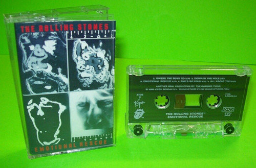 The Rolling Stones ‎Emotional Rescue Cassette Tape Pop Rock Music She's So Cold