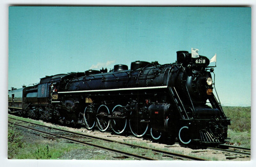 Railroad Postcard Canadian National #6218 Railway Locomotive Steam Train Unused